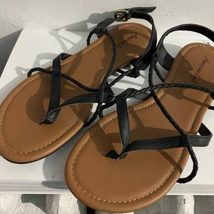 Black Strap Sandals